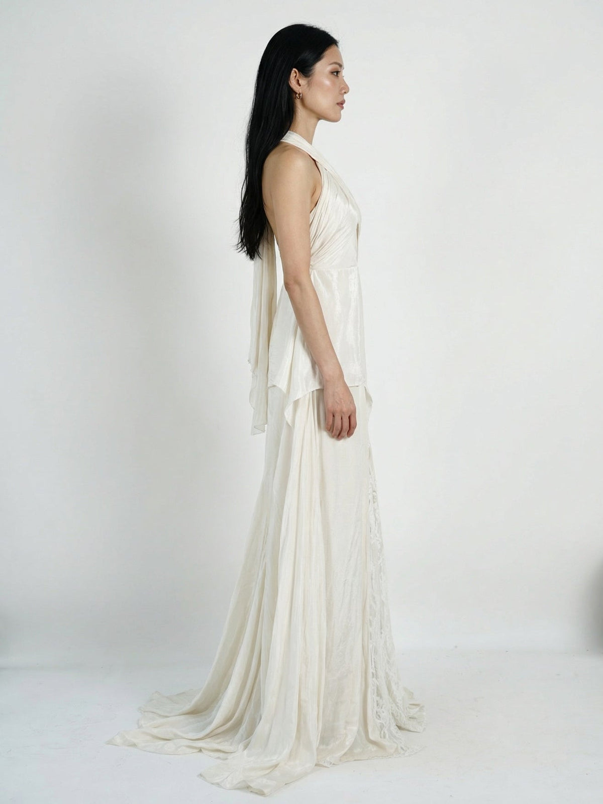 Ribbon Cross Strapless Dress