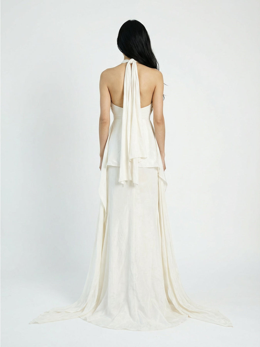 Ribbon Cross Strapless Dress