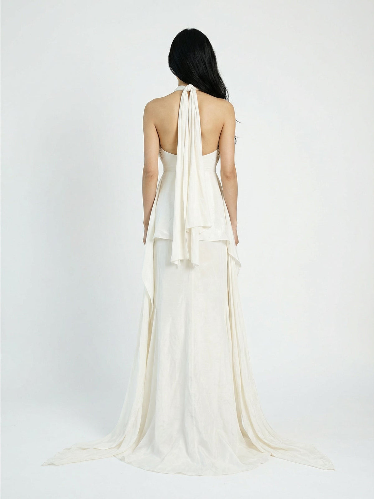 Ribbon Cross Strapless Dress