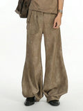 Textured Linen Scimitar Pants