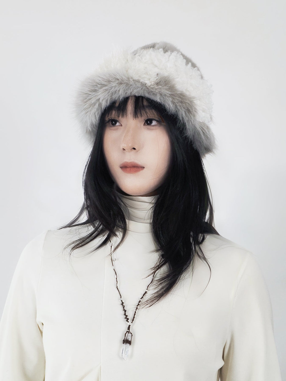 Patchwork fur hat