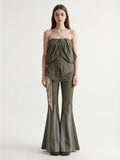 Spliced Flared Pants