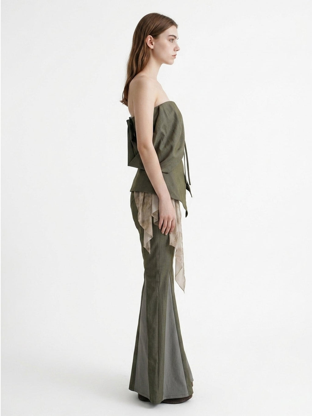 Spliced Flared Pants