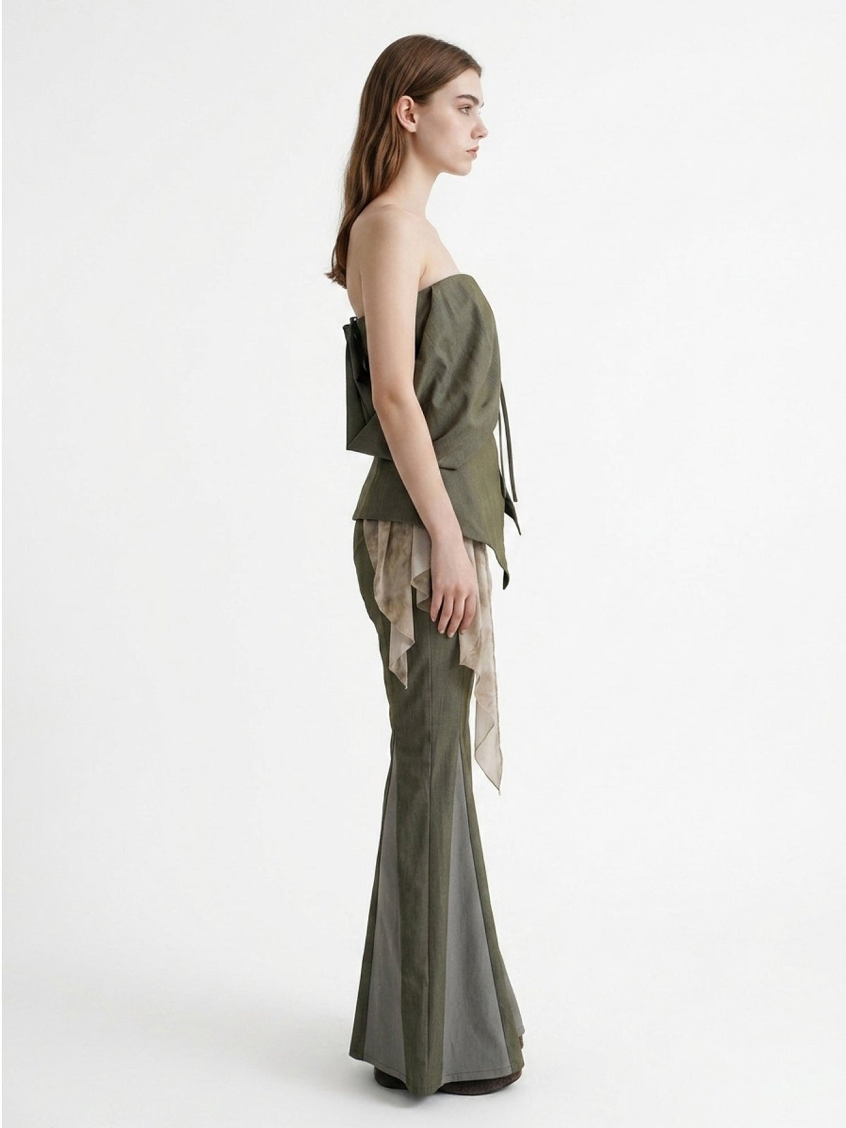 Spliced Flared Pants