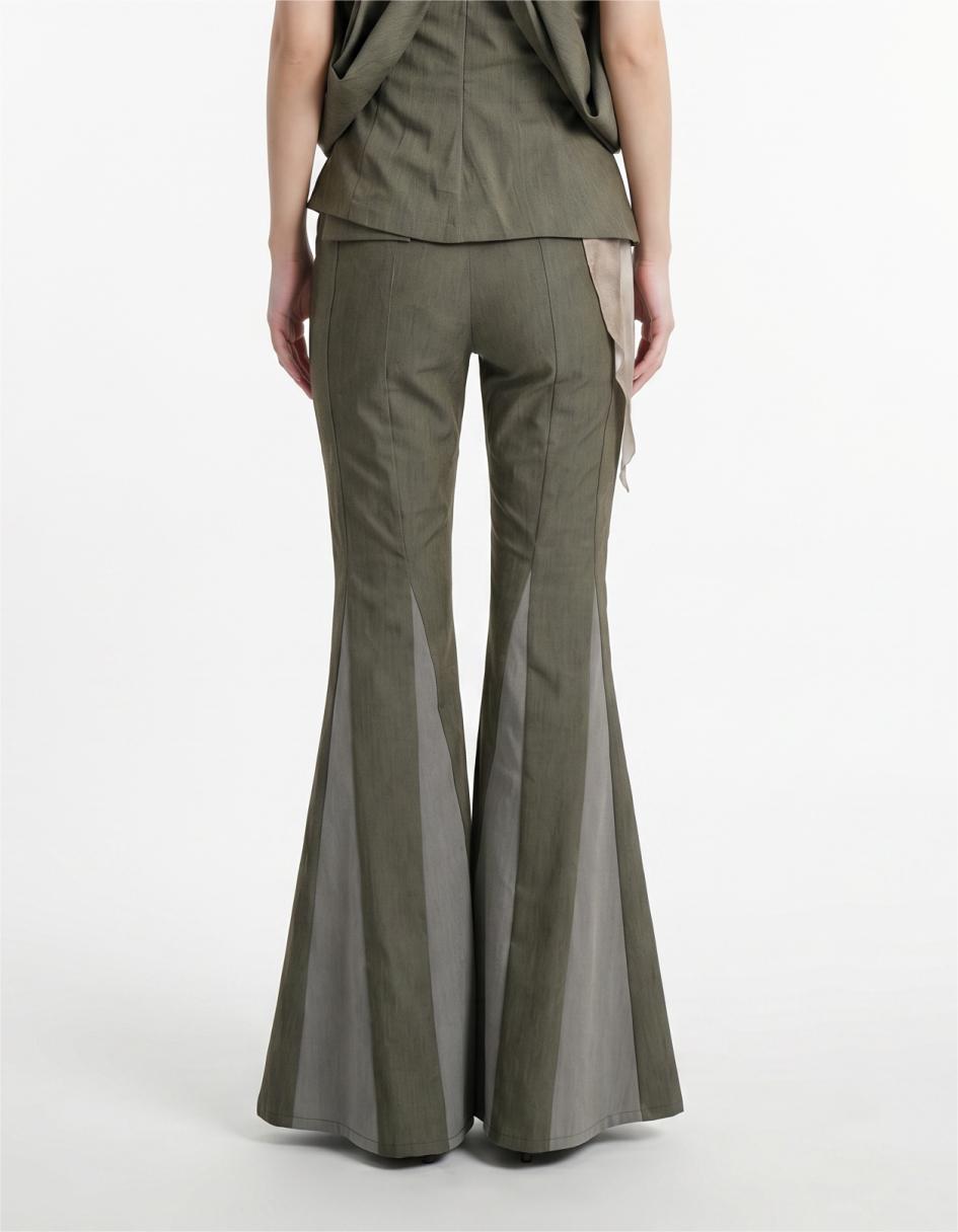 Spliced Flared Pants