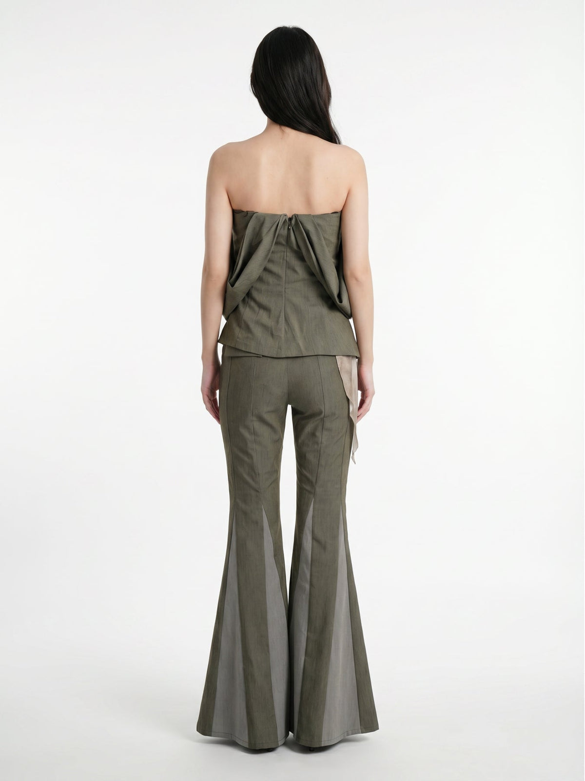 Spliced Flared Pants