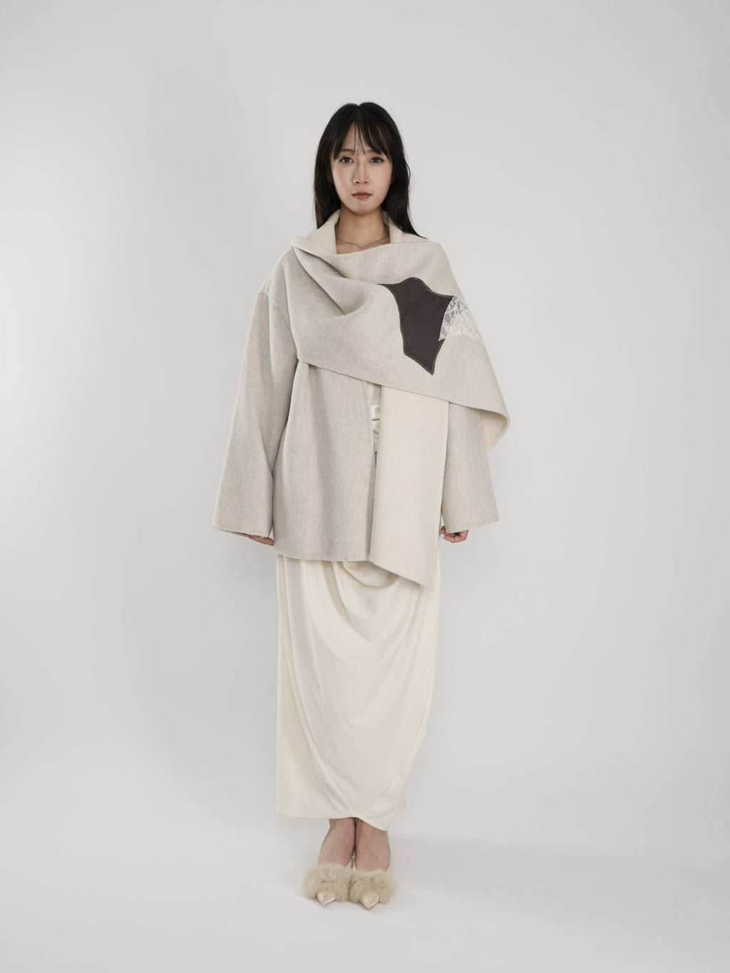 Double-sided cashmere coat