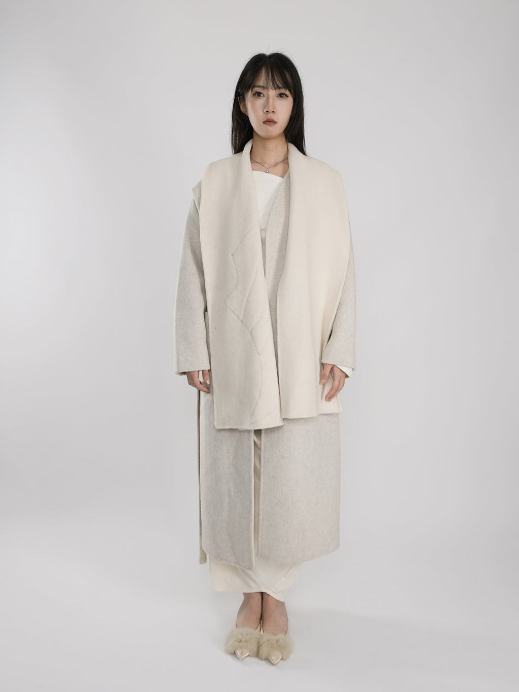 Double-sided scarf coat