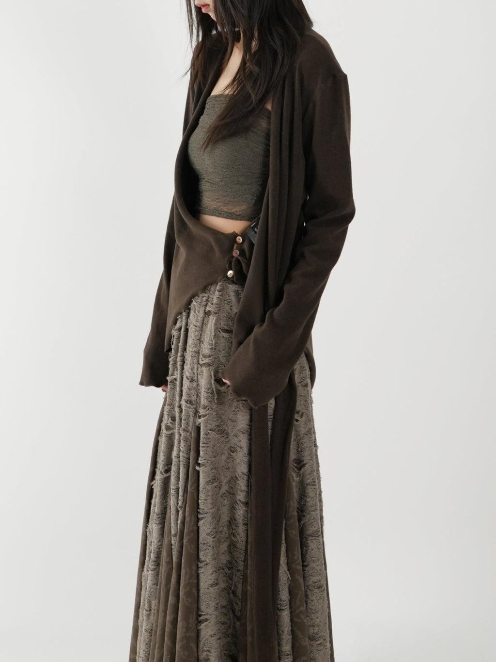 Waist-cinched Sash Blouse