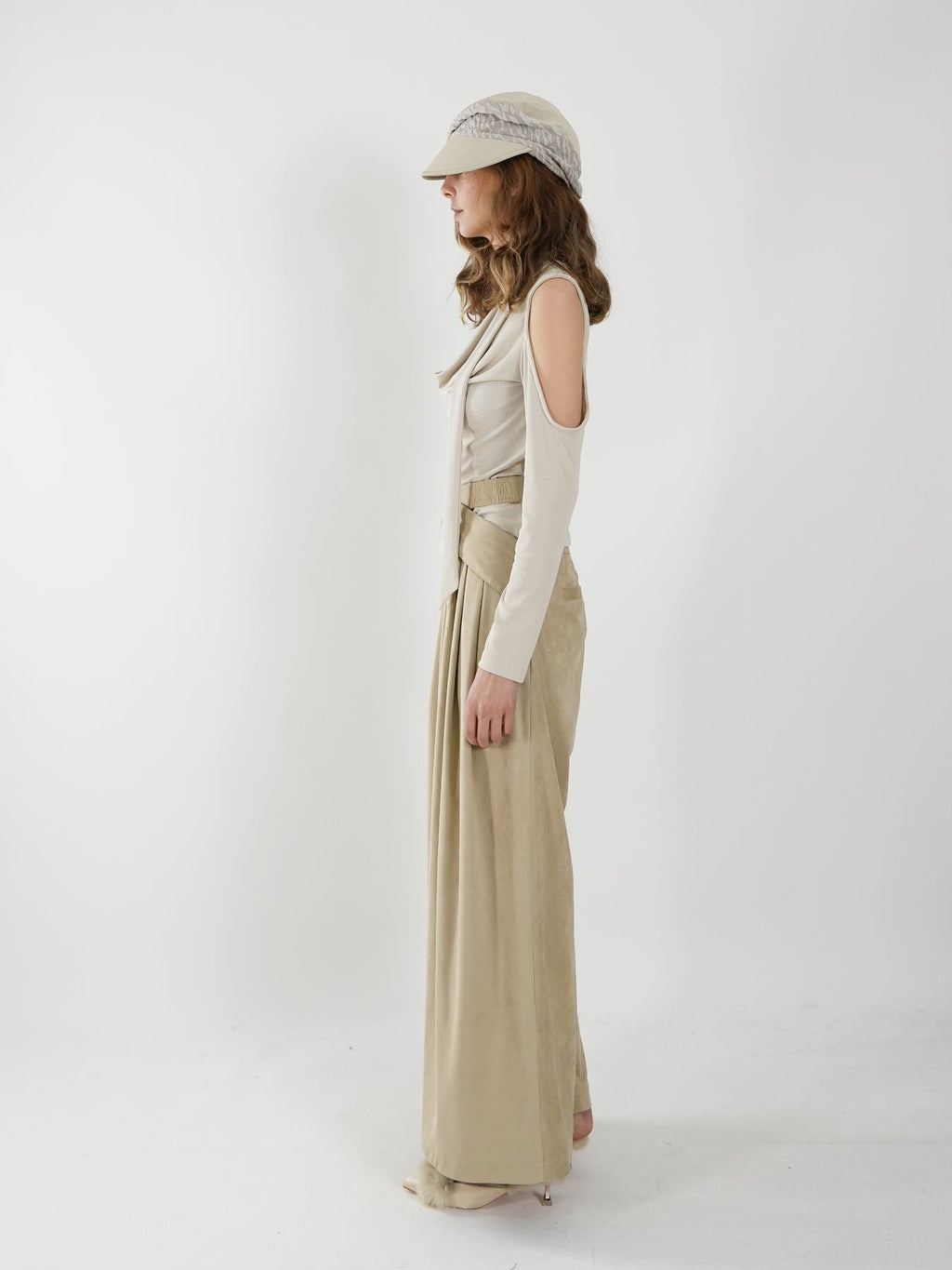 Waist-tie Wide-leg Pants