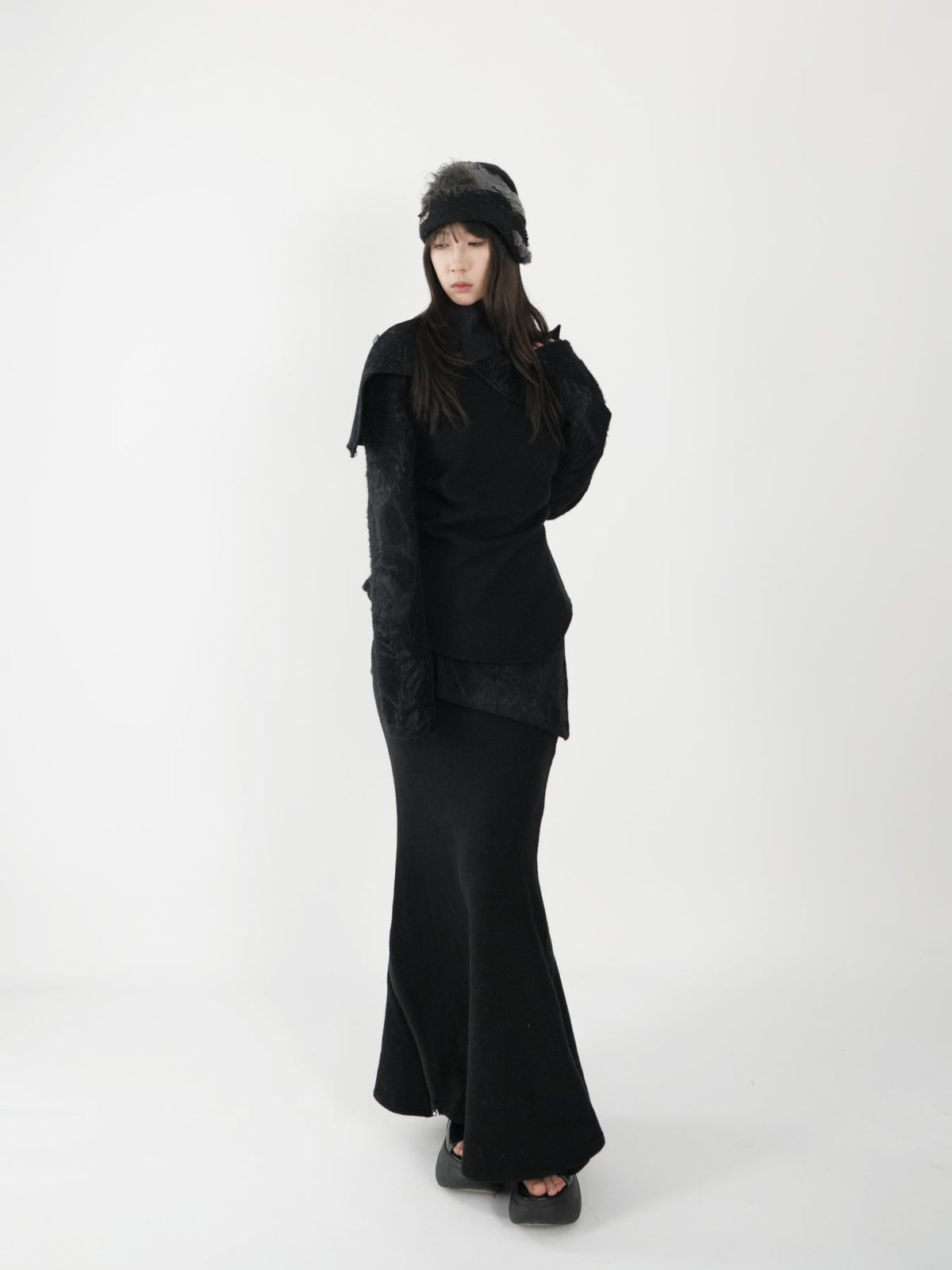 Zipper Half Skirt