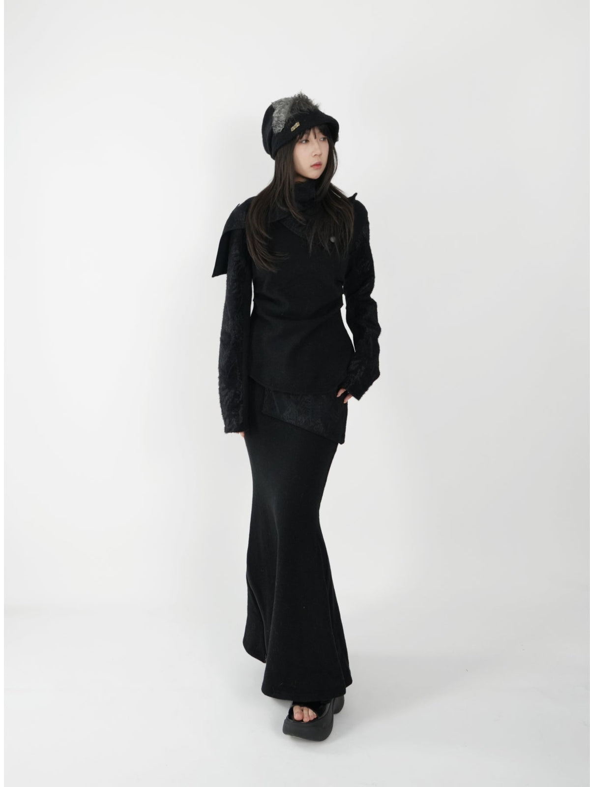 Zipper Half Skirt