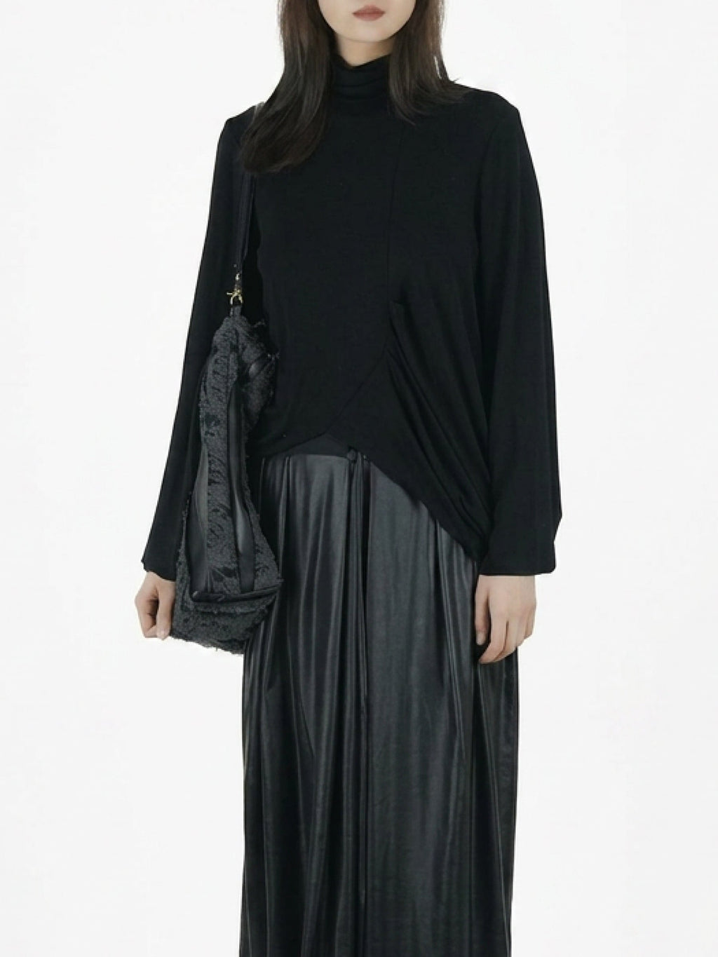 Turtleneck pullover sweatshirt