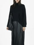 Turtleneck pullover sweatshirt