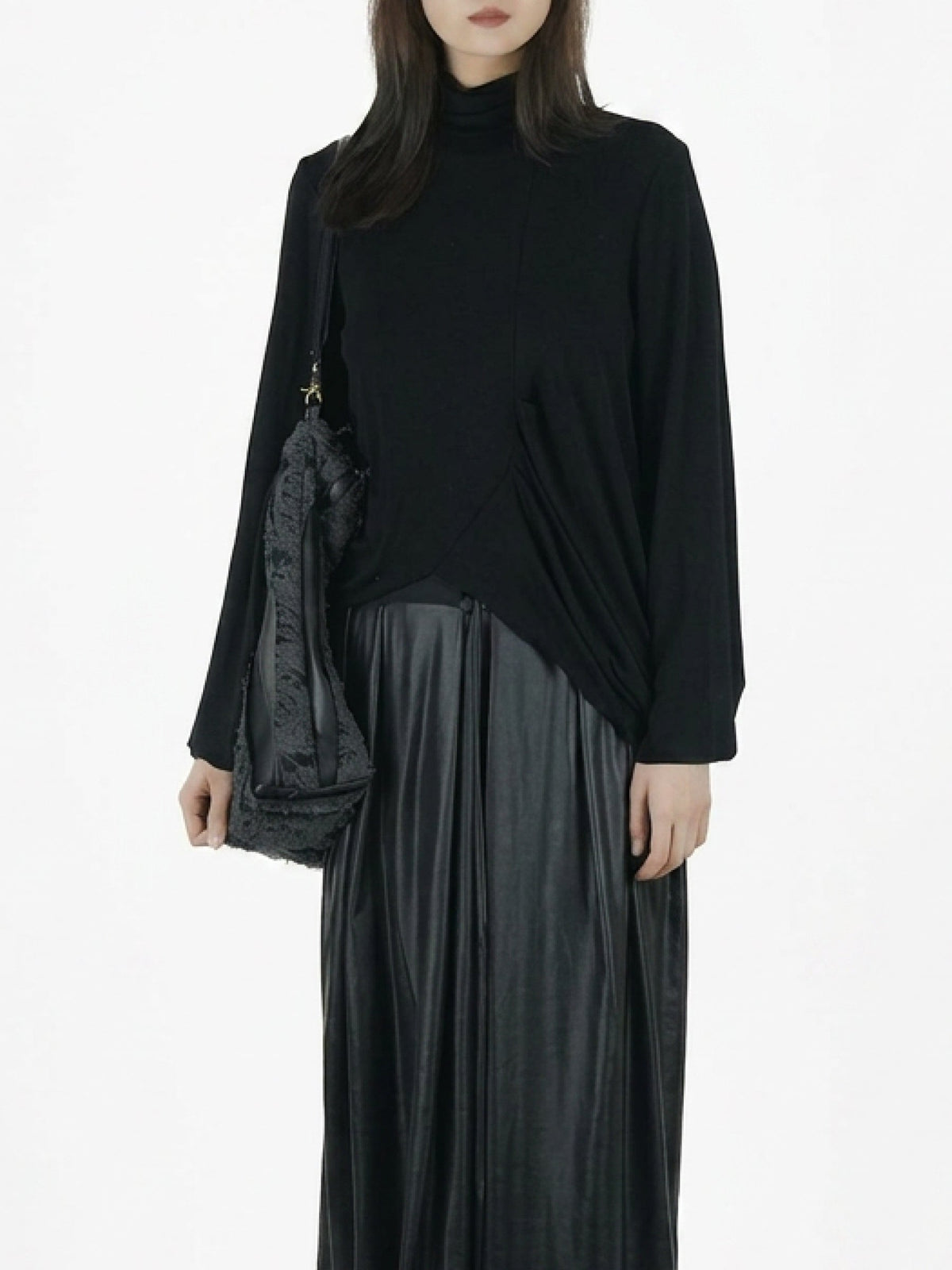 Turtleneck pullover sweatshirt