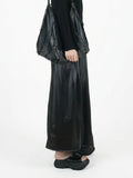 Long skirt with waist pleats