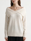 Off-shoulder lapel top