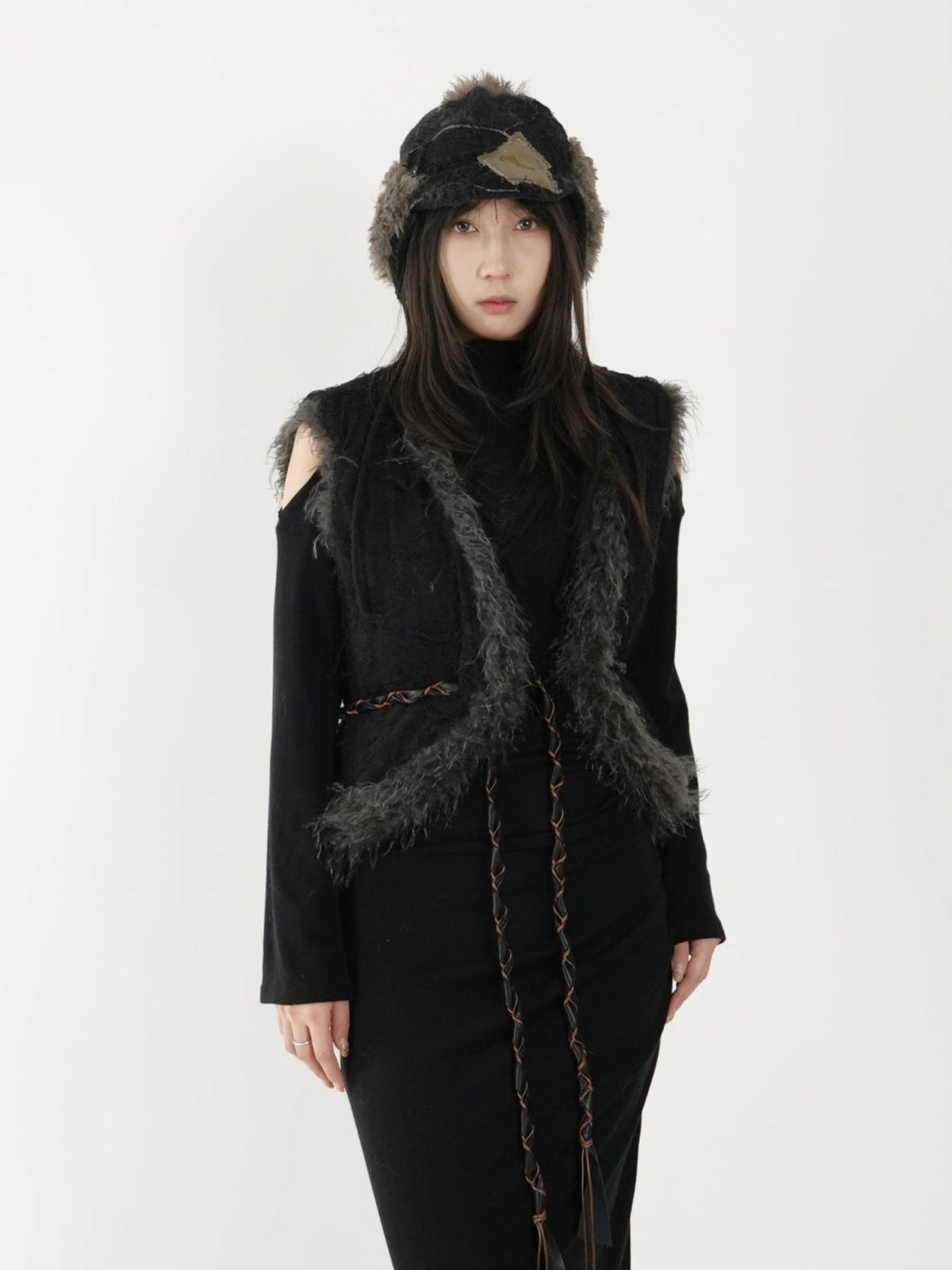 Fur Collar Vest
