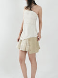 Cotton and linen tailored tube top