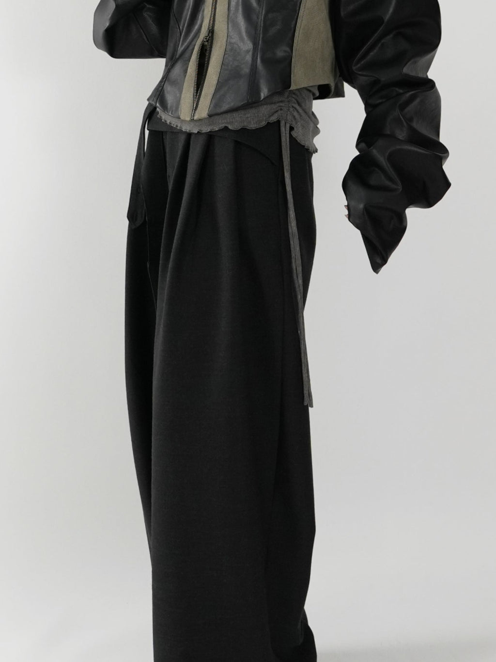 Waist-tie Wide-leg Pants