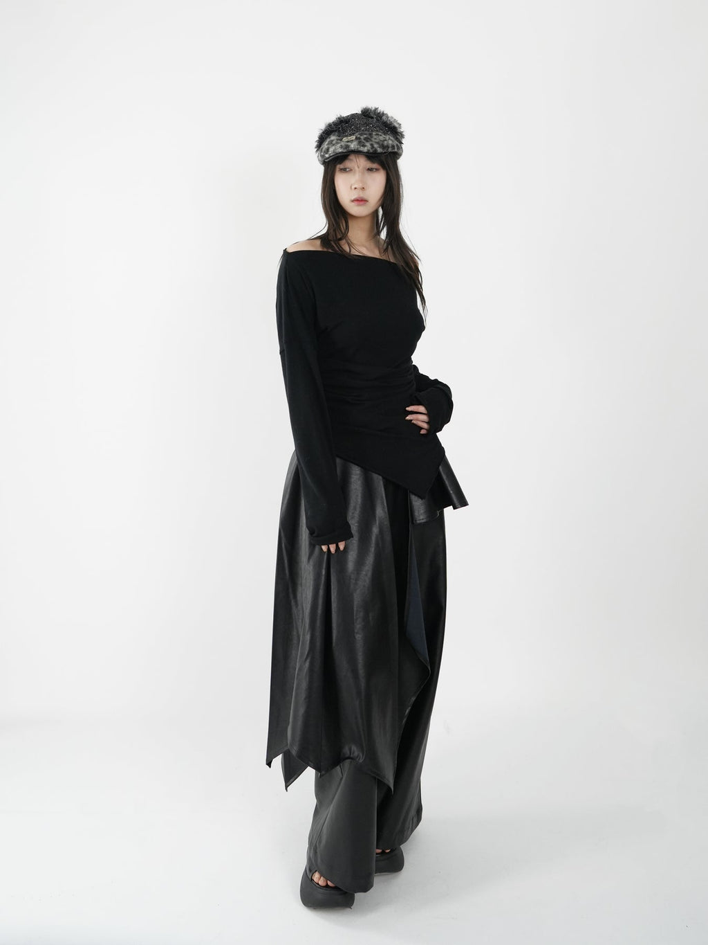 Pleated Midi Skirt