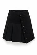 Asymmetric Pleated Skirt