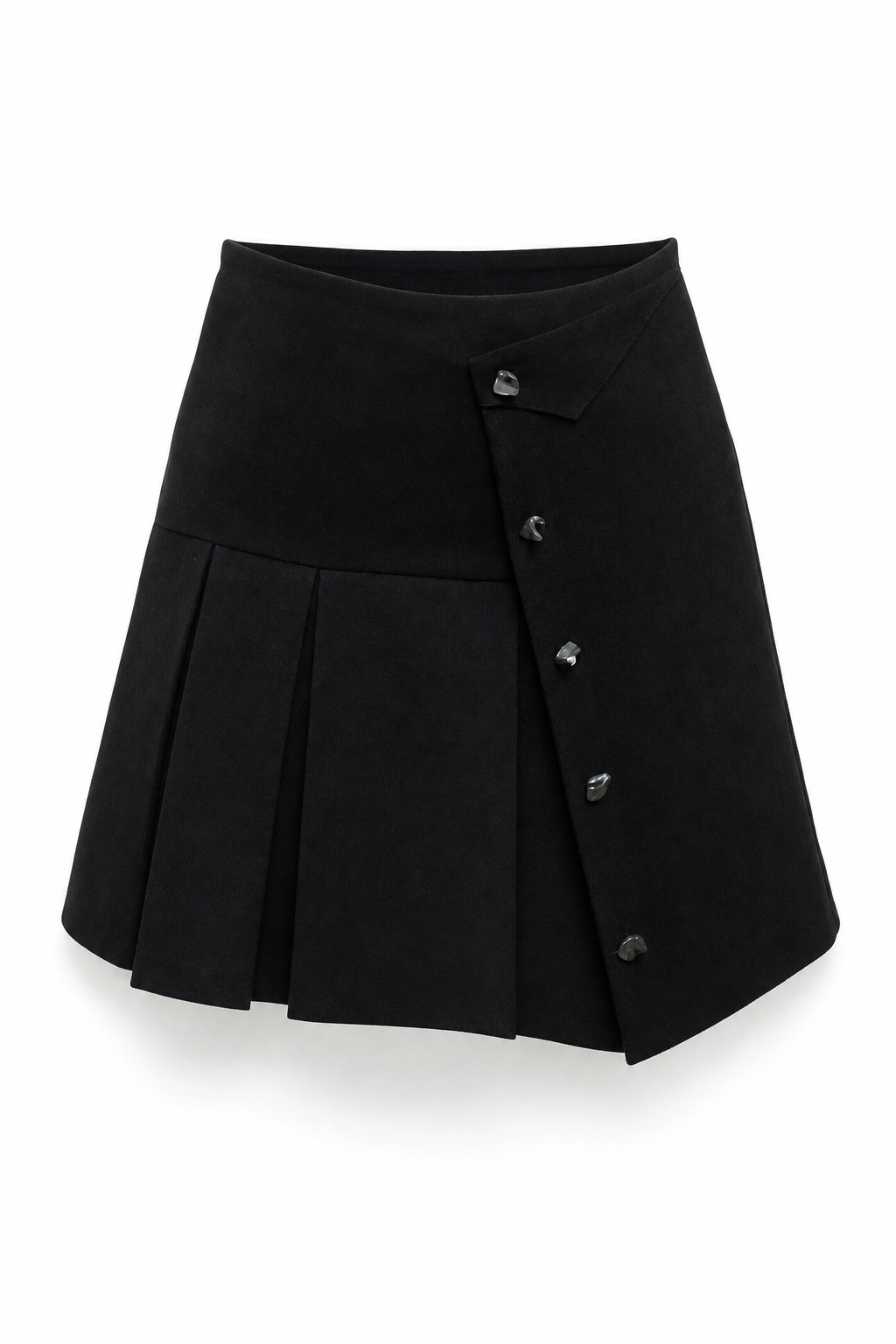Asymmetric Pleated Skirt