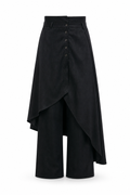 Tie-Dye Textured Deconstructed Wide-Leg Pants