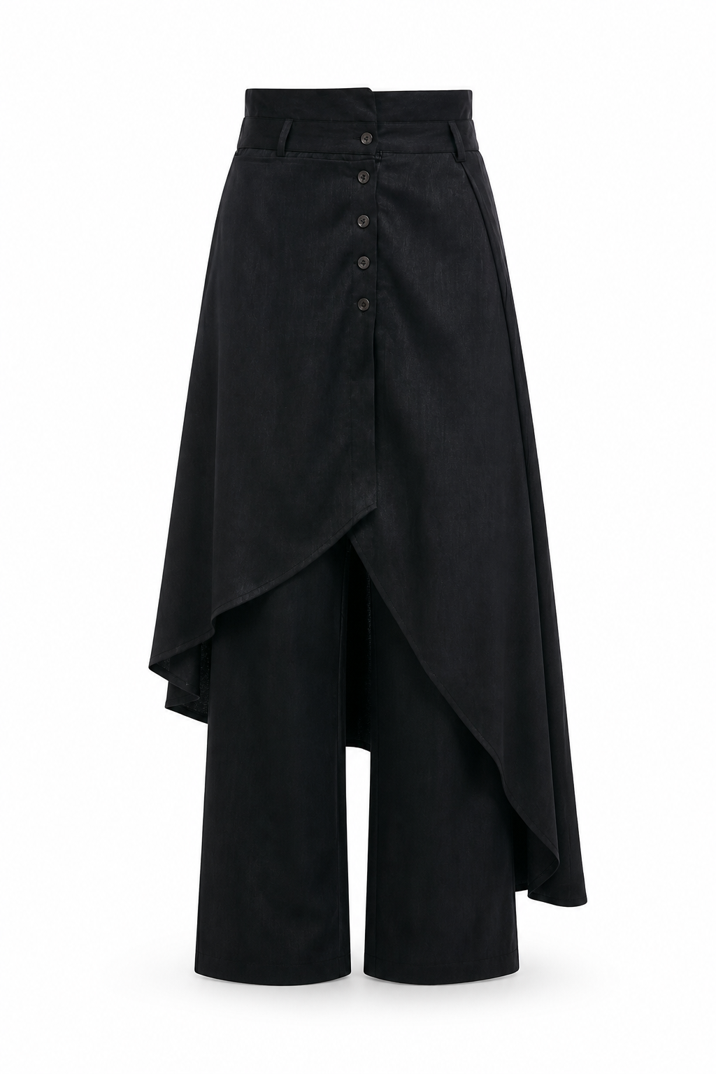 Tie-Dye Textured Deconstructed Wide-Leg Pants