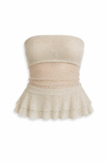 Ruffled Lace Bandeau Top