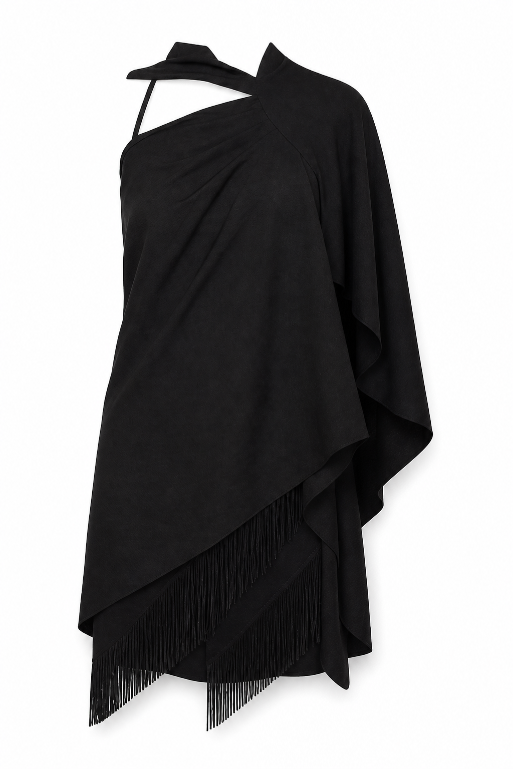 Draped One-Shoulder Gauze Top