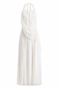 Halter Open-Back Patchwork Dress