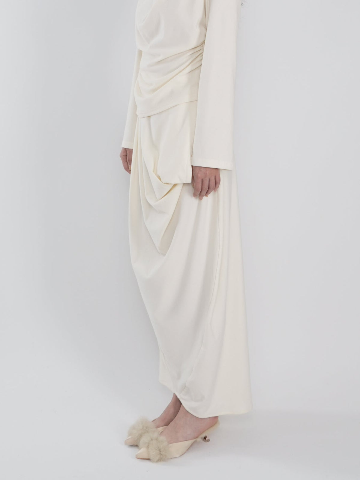 Asymmetric Ruched Suit Dress